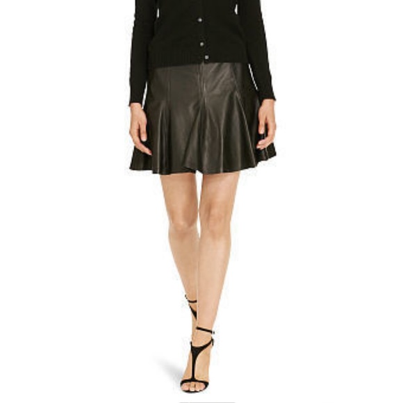Polo Ralph Lauren Dresses & Skirts - Polo Ralph Lauren A-Line Leather Mini Skater Skirt
